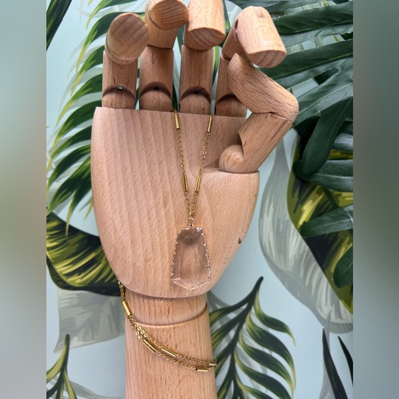 Boho Chic Classic Gold Necklace - Artsy Chic Long Pendant Necklace - Picture 9 of 17